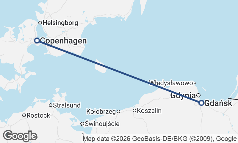 Gdańsk to Copenhagen