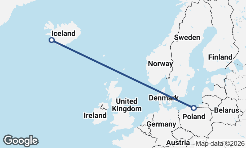 Gdańsk to Reykjavík