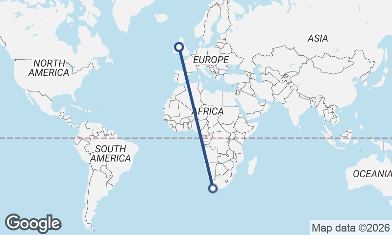 Belfast to Cape Town