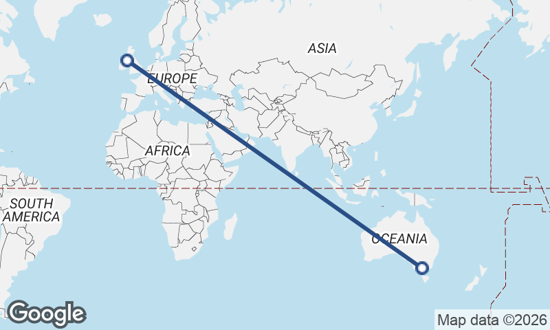 Belfast to Melbourne
