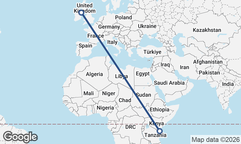 Belfast to Mombasa