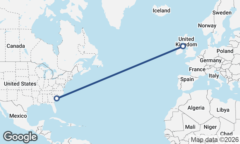 Belfast to Charleston