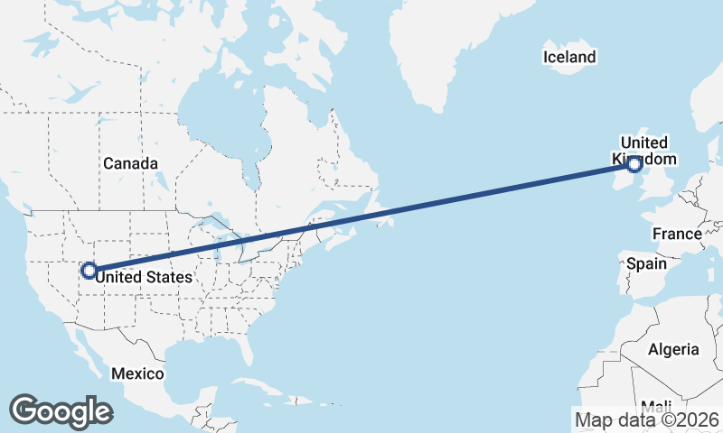 Belfast to Salt Lake City