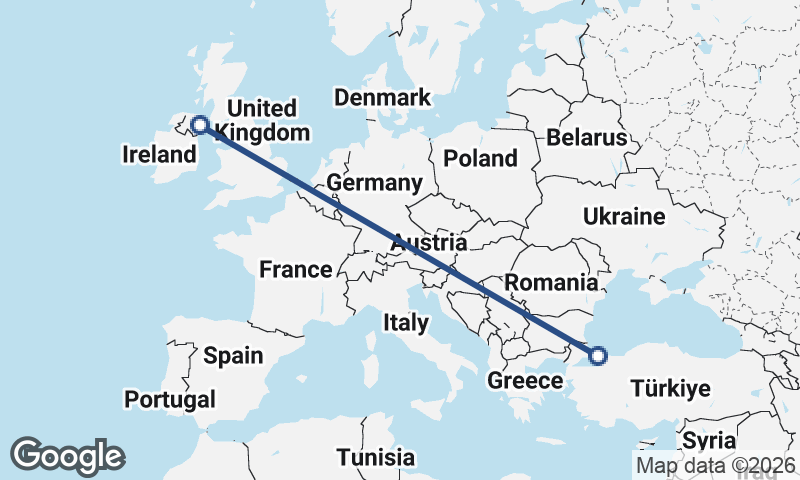 Belfast to Istanbul