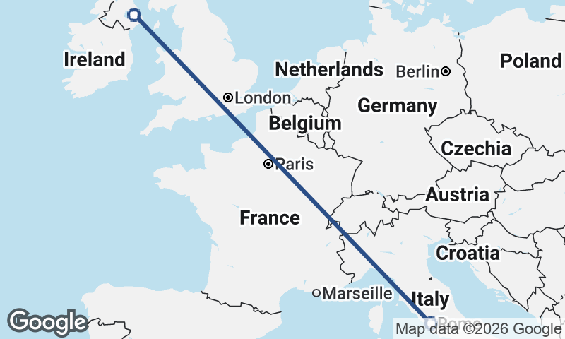 Belfast to Rome