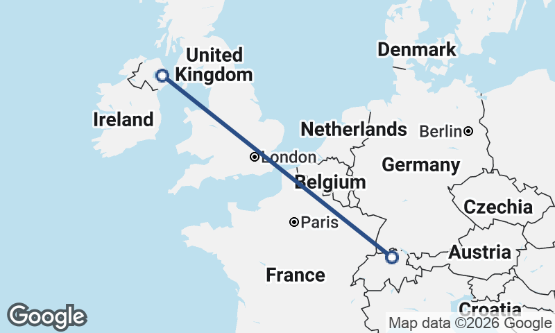 Belfast to Zürich