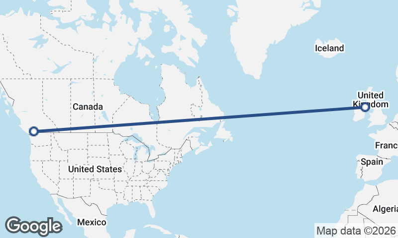 Belfast to Vancouver