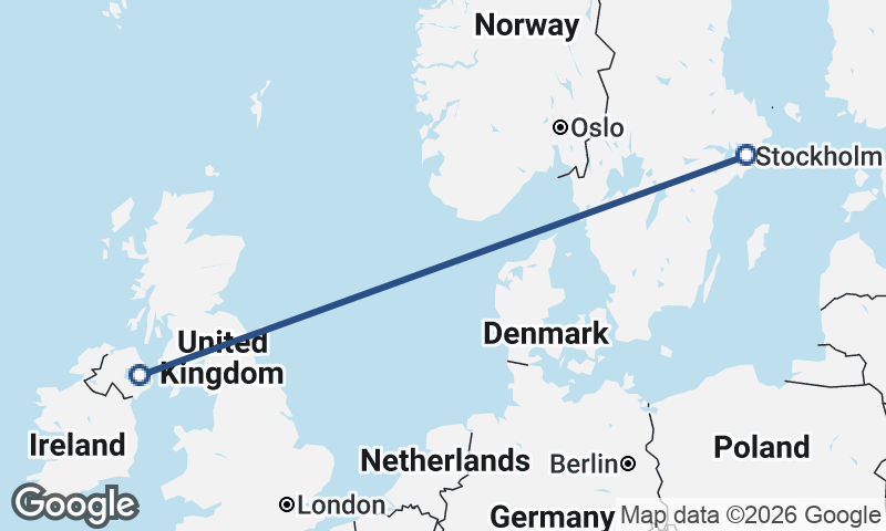 Belfast to Stockholm