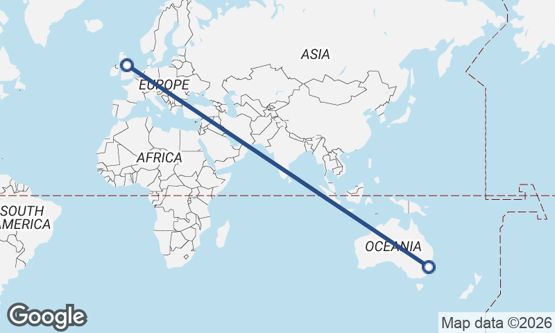 Newcastle upon Tyne to Sydney