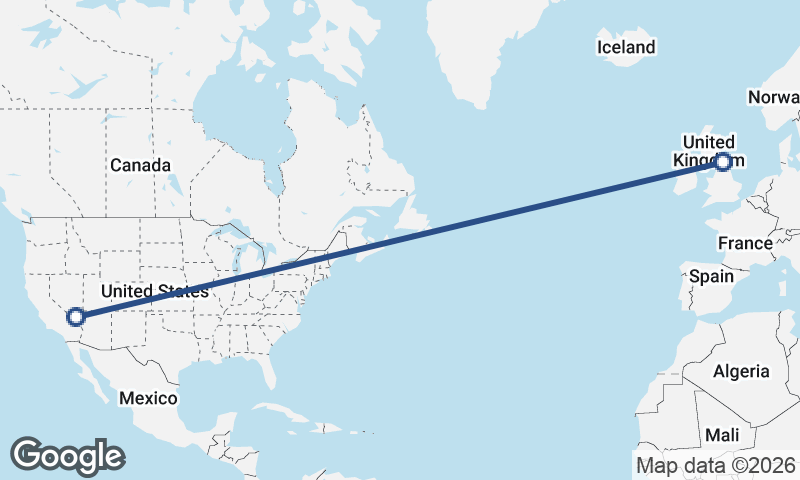 Newcastle upon Tyne to Las Vegas