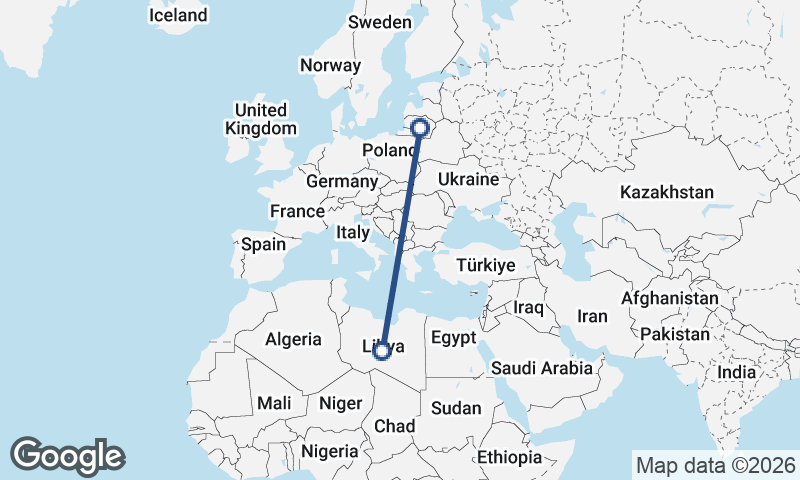 Lithuania to Libya