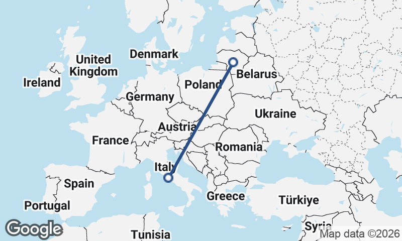 Lithuania to Italy