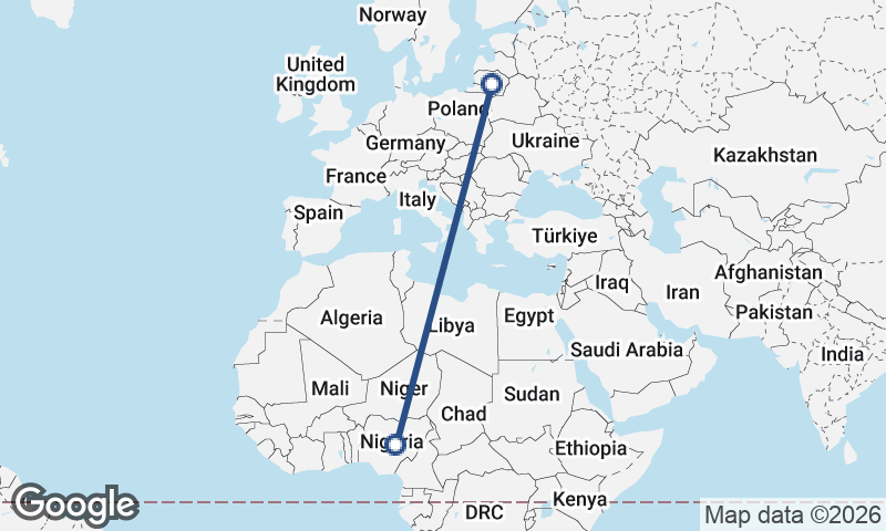 Lithuania to Nigeria