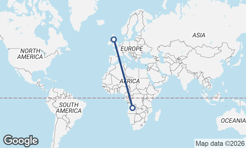 United Kingdom to Angola