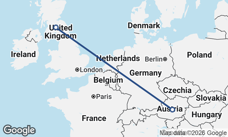 United Kingdom to Austria