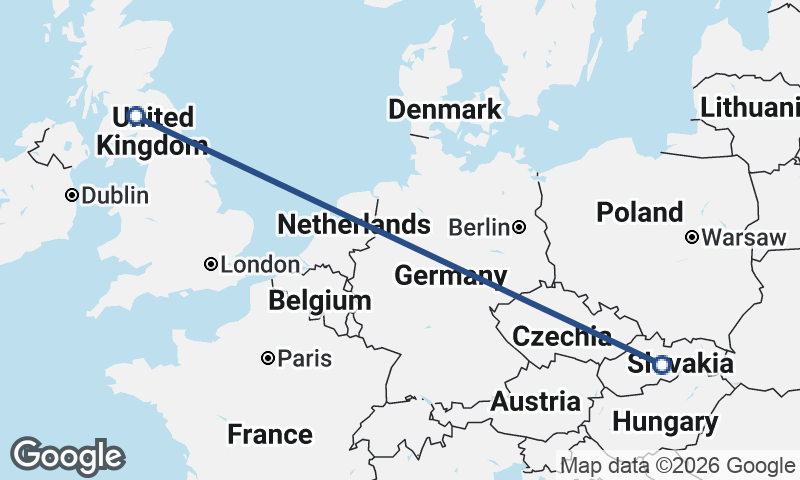 United Kingdom to Slovakia