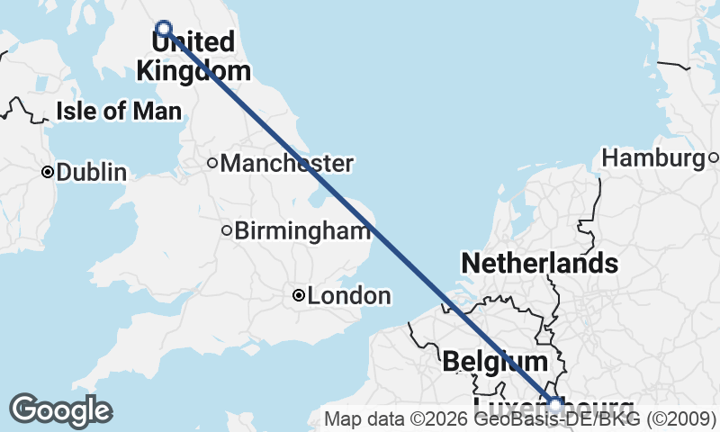 United Kingdom to Luxembourg