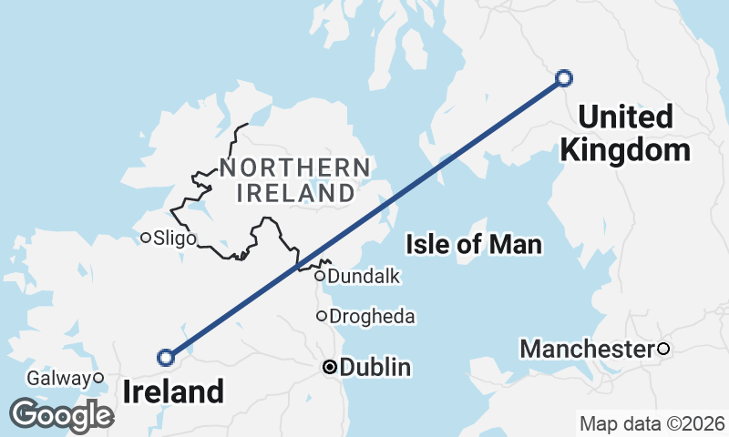 United Kingdom to Ireland