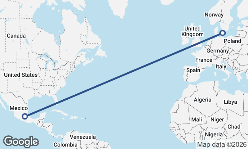 Malmö to Mexico City