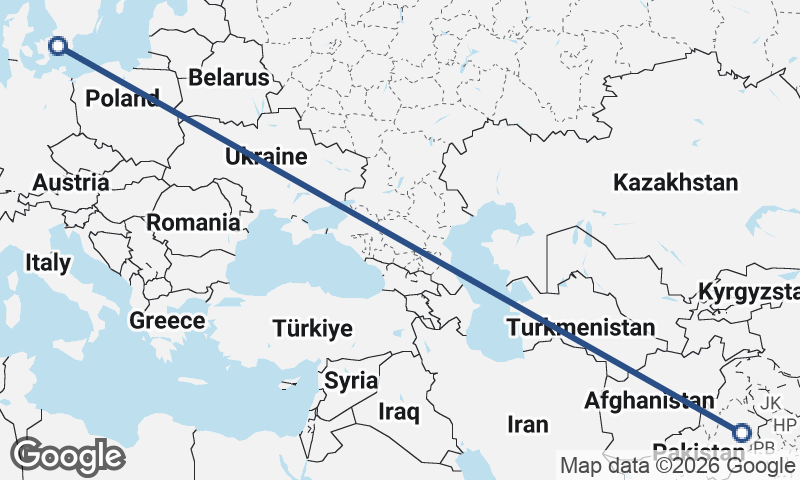 Malmö to Faisalabad
