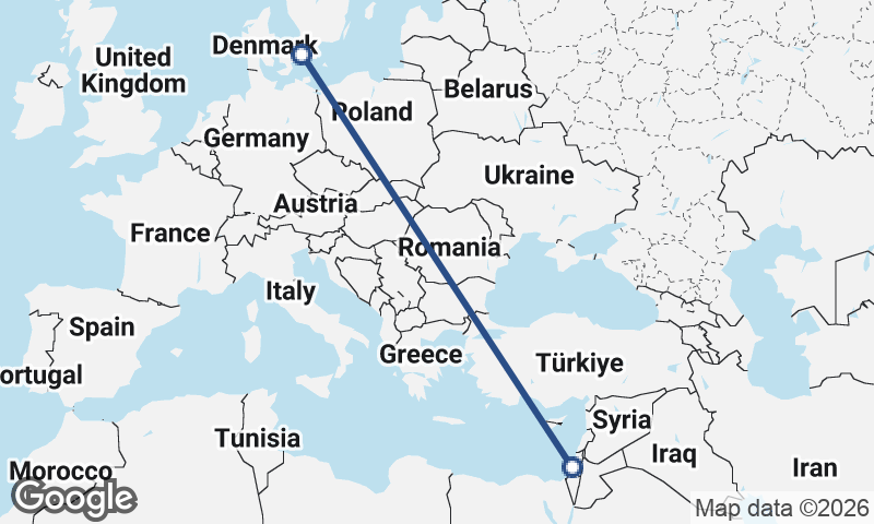 Malmö to Tel Aviv-Yafo