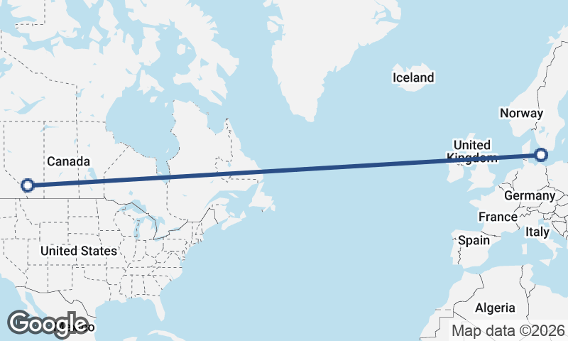 Malmö to Calgary