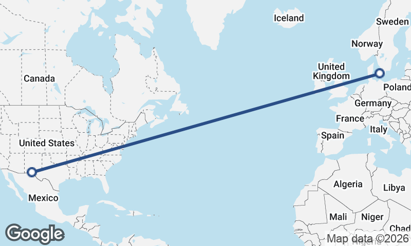 Copenhagen to Juárez