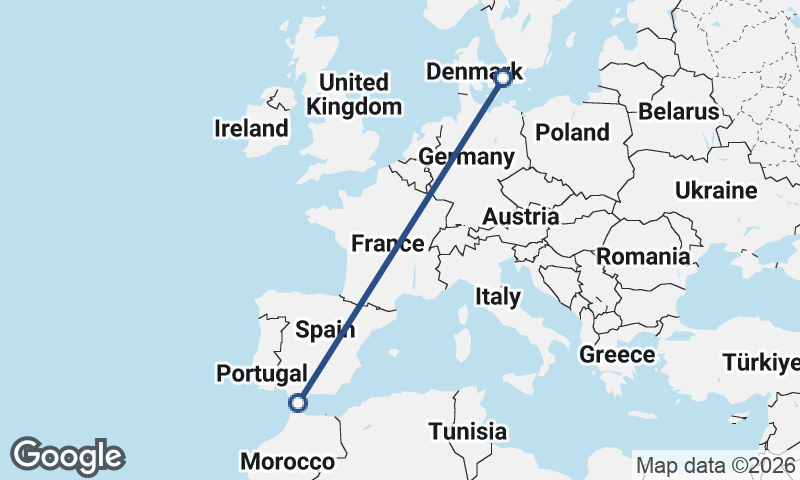 Copenhagen to Algeciras