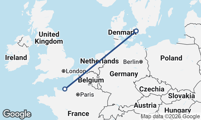 Copenhagen to Le Havre