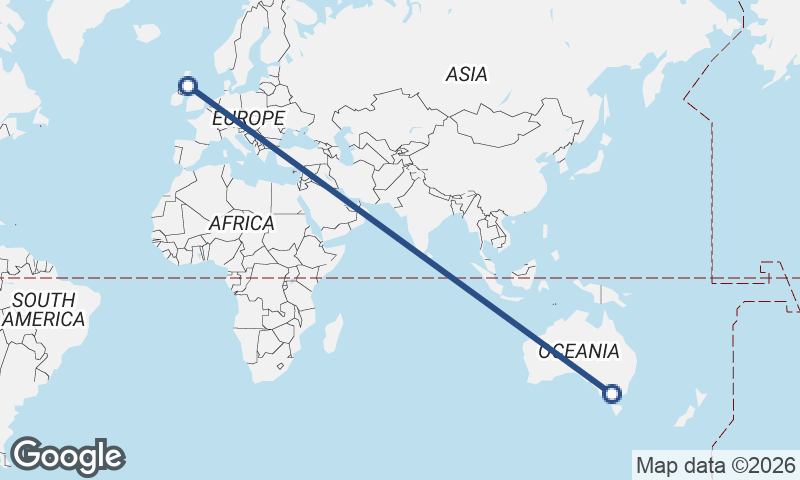 Glasgow to Melbourne