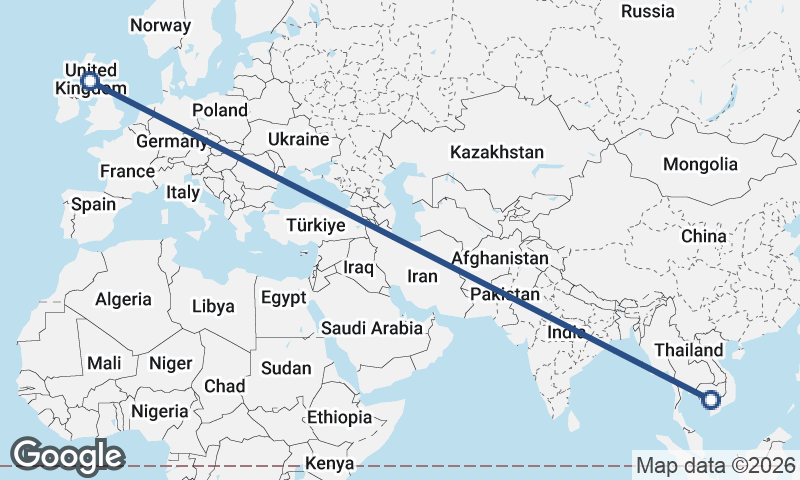 Glasgow to Phnom Penh