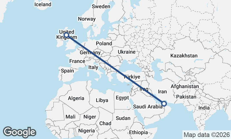 Glasgow to Dubai