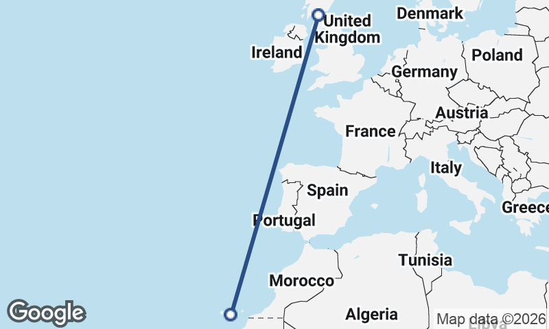 Glasgow to Las Palmas de Gran Canaria