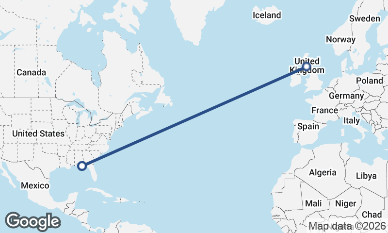 Glasgow to Panama City