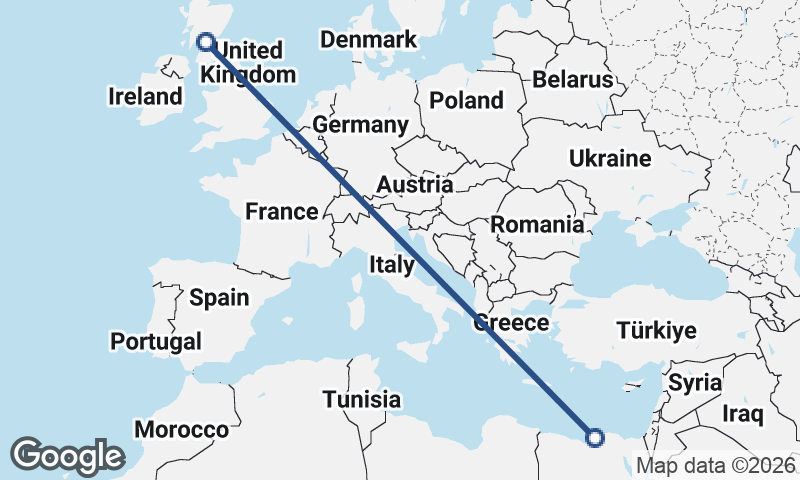 Glasgow to Alexandria