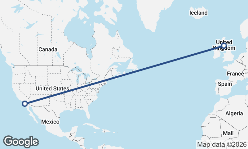 Glasgow to San Diego