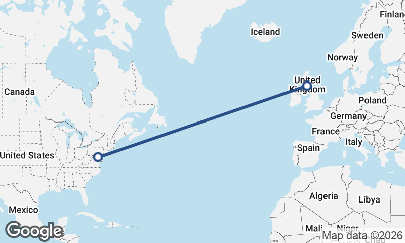 Glasgow to Baltimore