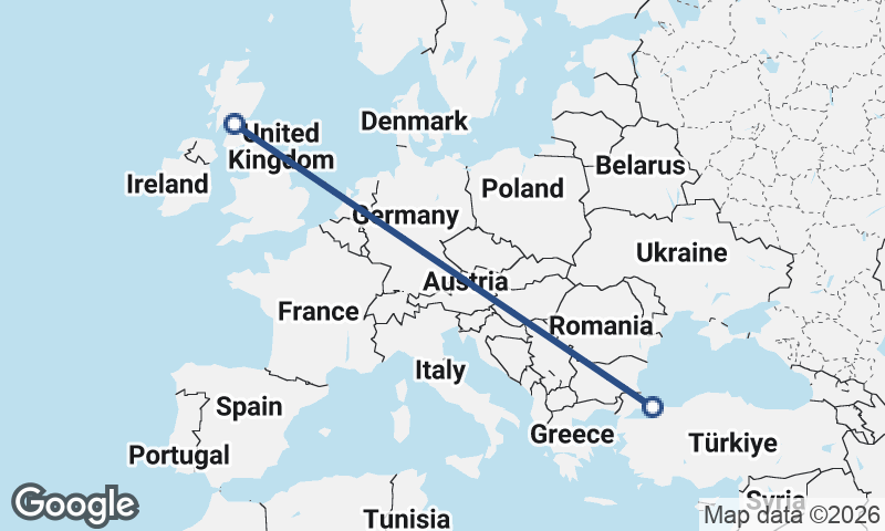 Glasgow to Istanbul