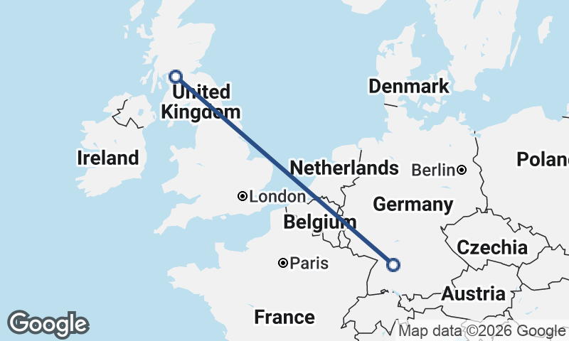 Glasgow to Stuttgart