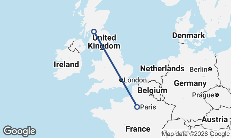Glasgow to Paris