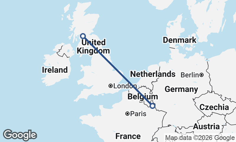 Glasgow to Luxembourg City
