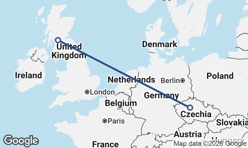 Glasgow to Prague