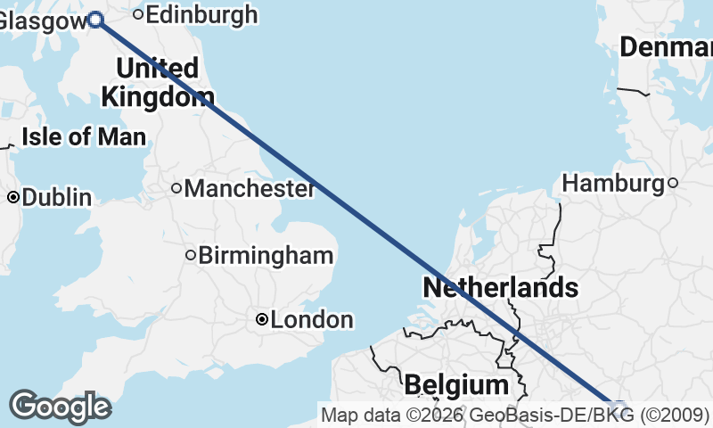 Glasgow to Frankfurt
