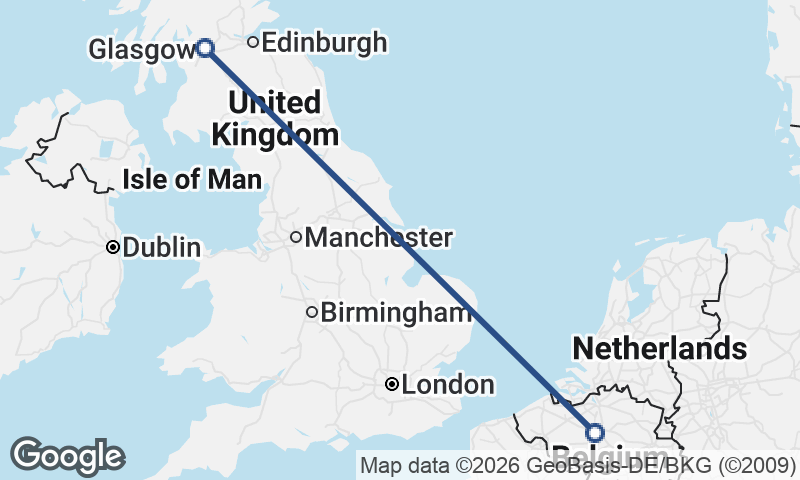 Glasgow to Brussels