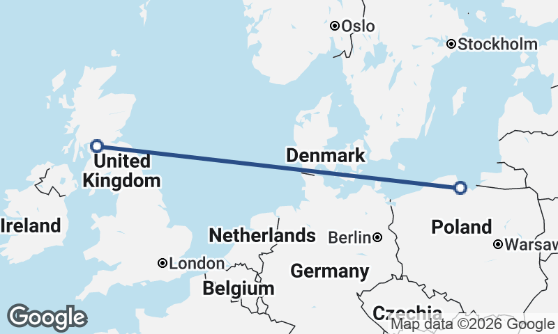 Glasgow to Gdańsk