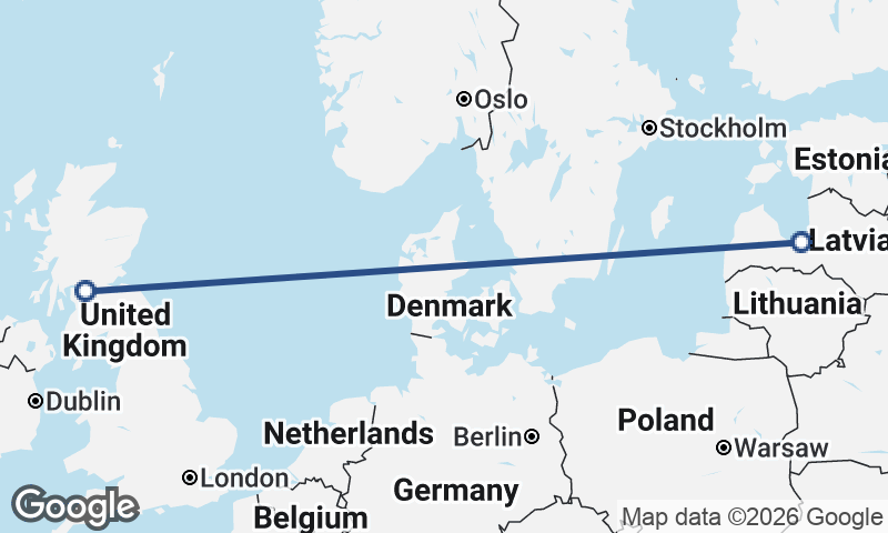 Glasgow to Riga