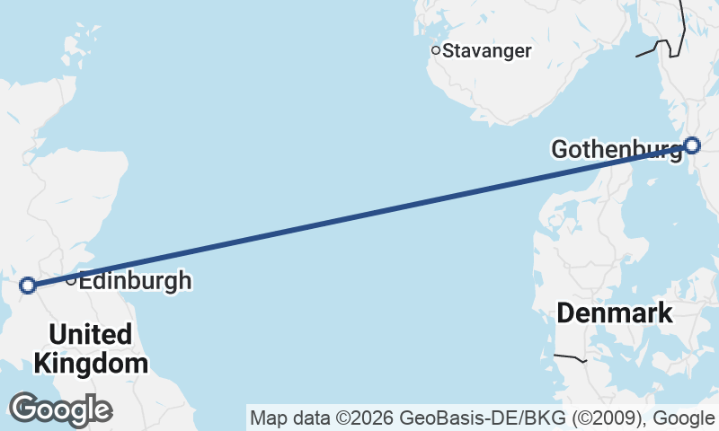Glasgow to Göteborg
