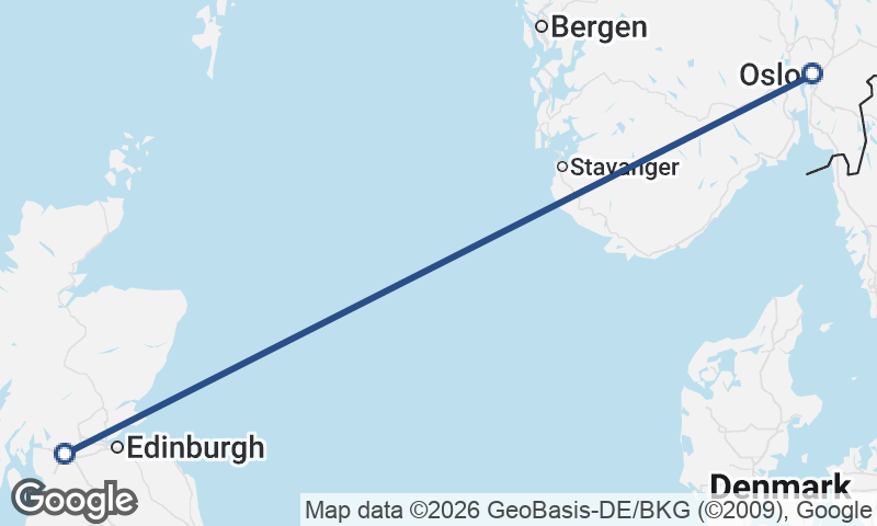Glasgow to Oslo