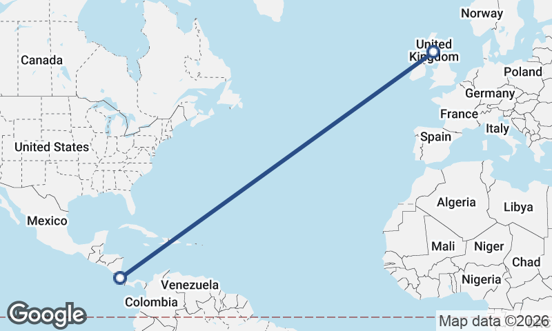Glasgow to San José