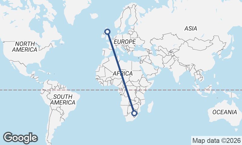 Edinburgh to Johannesburg